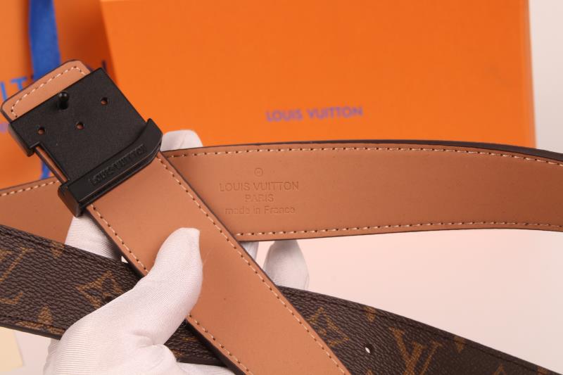 2025 Men's belt with brown old flower + wallet 3 colors belt buckle