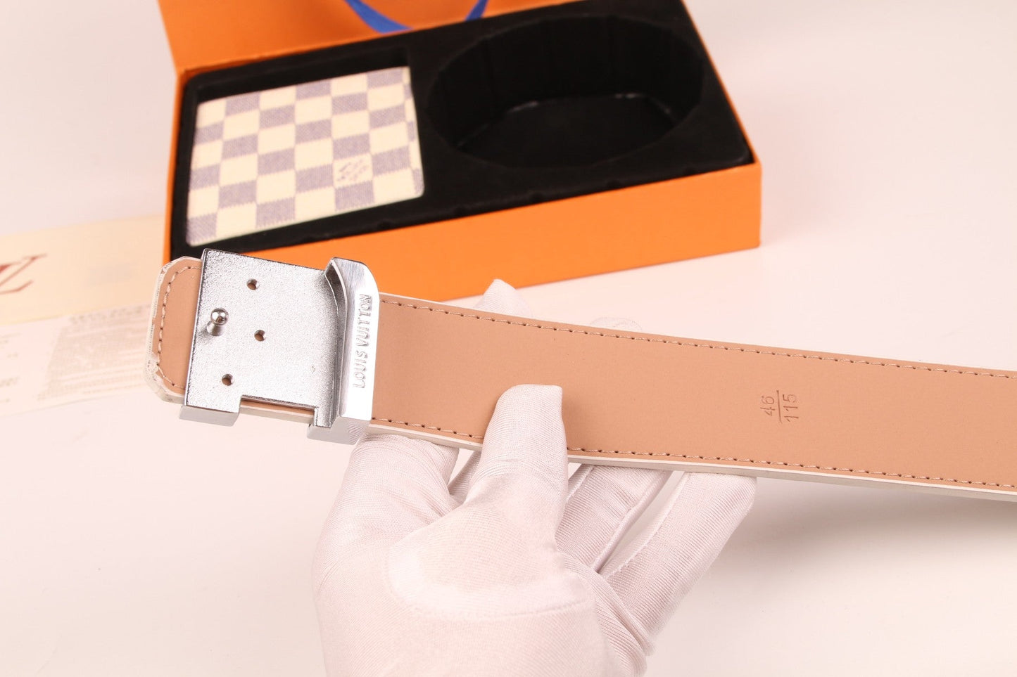 2025 3-color belt buckle + wallet printed letter belt