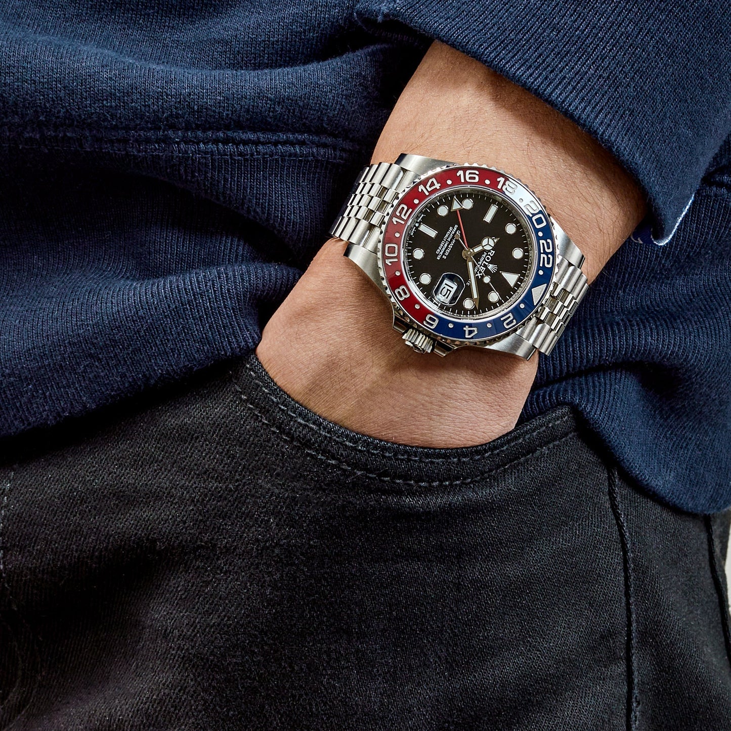 2025 Watch GMT-Master II 126710BLRO 'Pepsi' Stainless Steel Black Dial Jubilee (2024)