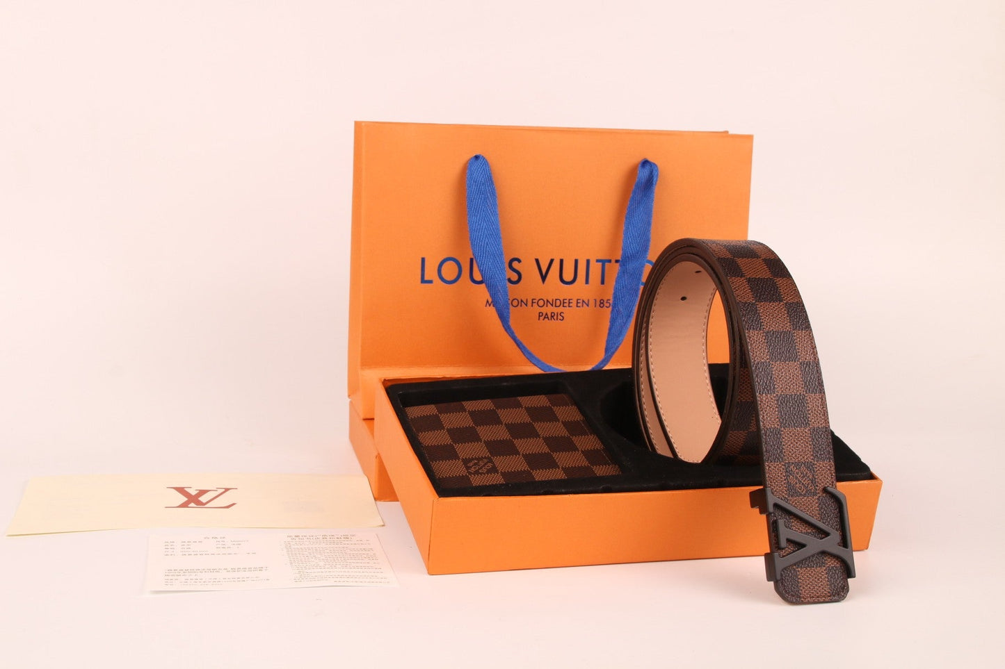 2025 3-color belt buckle + wallet  printed letter belt