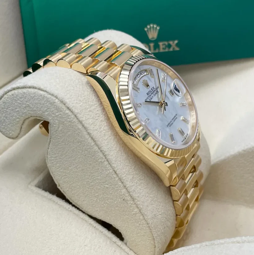 Day Date heaven 🤩 How stunning is this 36-40mm DayDate with a mother of pearl dial 🤍watch