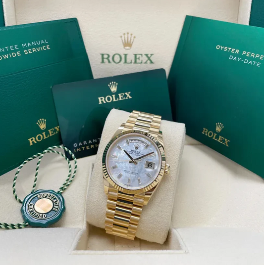 Day Date heaven 🤩 How stunning is this 36-40mm DayDate with a mother of pearl dial 🤍watch