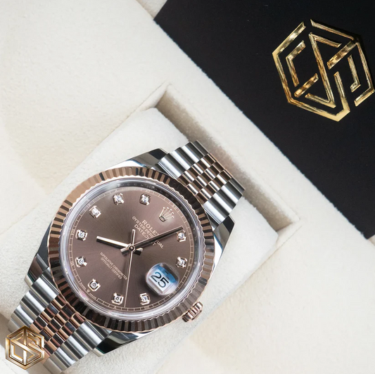 Women And Men Datejust 41 126331 Everose Chocolate Diamond Dial Jubilee Bracelet 2023 Watch