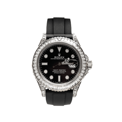 2025 Watch Yacht-Master 226679TBR White Gold Black Dial Diamond Bezel